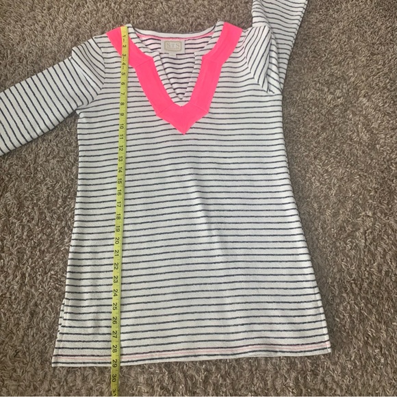 Sail to Sable STS stripped embroidered long sleeve tunic size S nautical - Picture 7 of 12